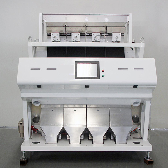 Máquina clasificadora por color de 4 canales 256 CCD captura de imágenes de arroz / plástico / granos múltiples